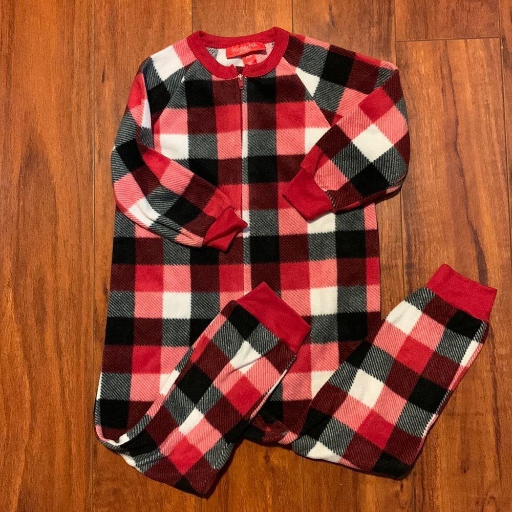 Christmas Pjs Plaid Toddler size 2/3 Fleece